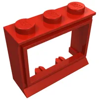 Window 1 x 3 x 2 Classic with Solid Studs, No Glass