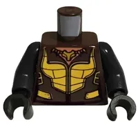 Torso Armor, Gold with Totem Necklace Print (Vixen), Black Arms and Hands