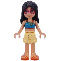 Liann - Dark Azure Top, Bright Light Yellow Shorts