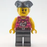 Race Driver - Magenta Torso, Pearl Titanium Legs, Black Pirate Hat