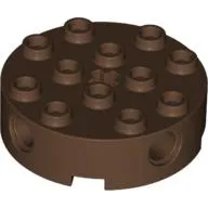 Brick Round 4 x 4 with 4 Side Pin Holes and Center Axle Hole