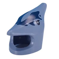 Costume / Mask, Pterodactyl with Dark Blue Markings, Black Eyes Print
