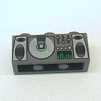 Brick 1 x 3 with Radio and CD Player Print