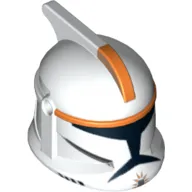 Helmet Clone Trooper Phase 1, with Side Holes, Orange Stripe Print