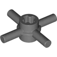 Technic Axle Connector Hub with 4 Bars at 90°, Reinforced Axle Hole