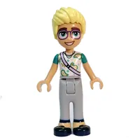 Olly - White Top, Light Bluish Grey Pants