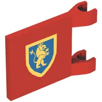 Flag 2 x 2 Square [Thin Clips] with Lion Rampant Gold on Blue Shield Print