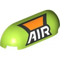 Brick Curved 1 x 4 x 1 Rounded Ends with White 'AIR' print