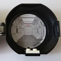 Pod, Round, Half, Back with 1 x 2 Plate White with Star Ship Interior Sticker