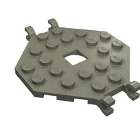Plate Special 6 x 6 Octagonal with Square Hole and 4 Clips (Boat Mast Platform)