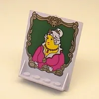 Door 2 x 5 x 5 Swivel, Bracket Base with HP Portrait of Fat Lady Print [4079 / 4722]