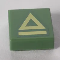 Tile 1 x 1 with Bright Light Yellow Triangle, Stripe print