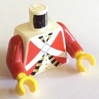 Torso Imperial Guard Uniform Print (Red), Red Arms, Yellow Hands