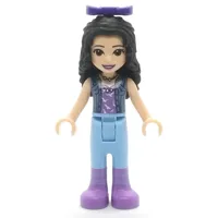 Emma - Sand Blue Jacket, Bright Light Trousers, Bow