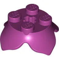 Plant, Leaves, Round 2 x 2 x 2/3 with + Axle Hole and 4 Leaf Extensions