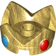 Nintendo Figure, Hat / Crown, Large, with Red and Medium Azure Jewels Print