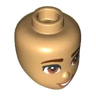 Minidoll Head Reddish Brown Eyebrows, Brown Eyes, Dark orange Lips print