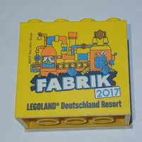 Brick 2 x 4 x 3 with 'LEGOLAND Deutschland Resort Fabrik 2017' Print