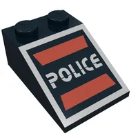 Slope 33° 3 x 2 with 'POLICE' print (Space Police I)