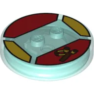 Function Brick Round 4 x 4 x 2/3 with 2 Studs and Slingshot Print