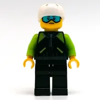 Black Torso, Lime Arms, Black Legs, White Helmet