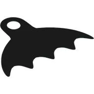 Neckwear Cape, Short, Scalloped 5 Points, One Hole, Dark Azure Back