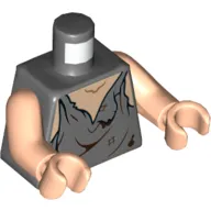 Torso Vest, Tattered, Dirty Print, Light Nougat Arms and Hands