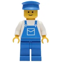 White Torso, Blue Overall, Blue Cap