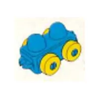 Primo Wheel Base 1 x 2 with Hitches and Yellow Wheels