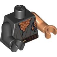 Torso, Odd Arms and Hands, Robe, Torn Print, Left Nougat Arm and Hand, Right Black Arm and Hand