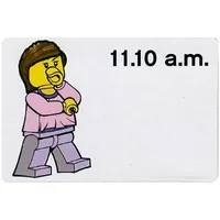 Activity Card, Time-Teaching 12-Hour Clock 11.10 a.m., Female