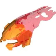 Large Figure Mask Berix with Marbled Orange Pattern