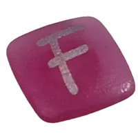 Clikits Icon, Square 2 x 2 Small with Pin and Silver 'F' Print