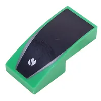 Slope Curved 2 x 1 No Studs with Sauber Logo on Black Background print