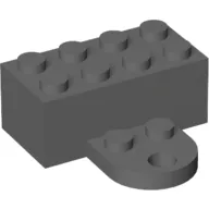 Brick Magnet 2 x 4 with Round Plate 2 x 2