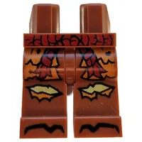 Hips and Reddish Brown Legs with Reddish Brown Belt, Dark Orange Robe Ends, Olive Green Skin Through Tears print