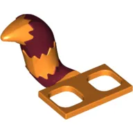 Minifig Hipwear Tail Raccoon / Cat / Fox Costume with Dark Red Stripes Print