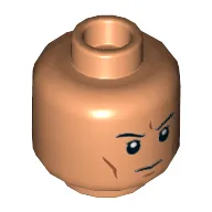 Minifig Head Clone Trooper, Cheek Lines, Chin Dimple, Frown Print