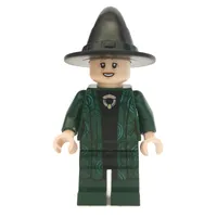 Professor Minerva McGonagall, Dark Green Robes, Black Hat (Single Sided Head)