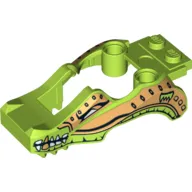 Fairing, Fly Wheel, Crocodile Shape with Gold and White Crocodile Print