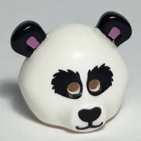 Costume / Mask, Bear with Panda Head with Medium Lavender Ears, Black Eyes and Nose Print