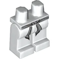 Hips and White Legs with Gray and Black Belt Print