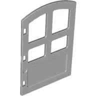 Duplo Door 1 x 4 x 4 with Four Panes, Different Size and Curved Top