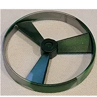 Large Figure Spinner / Propeller with Code, Marbled Pearl Light Gray Pattern (Rhotuka)