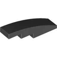 Brick Curved 4 x 1 No Studs [Stud Holder with Symmetric Ridges]