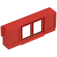 Window 1 x 6 x 2 with Shutters, without Glass for Slotted Bricks