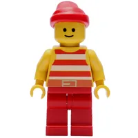 Pirate - Red Stripes, Red Legs, Red Bandana