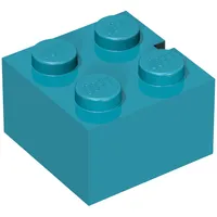 Brick 2 x 2 without Bottom Tubes, Slotted (with 1 slot)
