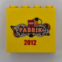 Brick 2 x 4 x 3 with 'LEGO FABRIK 2012' Print