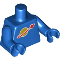 Torso Classic Space Logo Print, Blue Arms and Hands